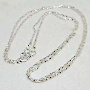 Simple Stylish Twisted Chains,  Perfect For Necklace.  Bright Silver SET of 2!!!